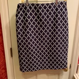 Navy and white skirt